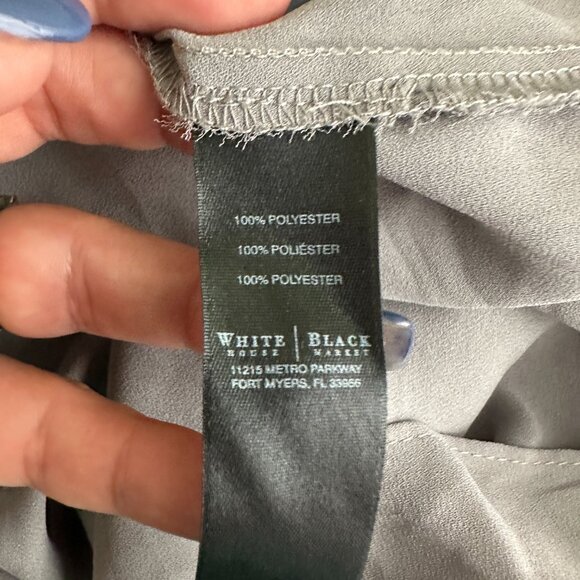 2/$30 White House Black Market High Low Layered Tunic Top Gray 10 #A0418 - Picture 7 of 8